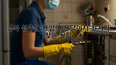 경북 성주군 용암면 용달이사, 최저가 찾는 꿀팁!